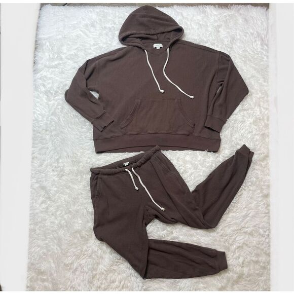 aerie Other - Aerie Waffle Lounge Set Pants Hoodie Jogger Sz Small Womens Comfort Casual
